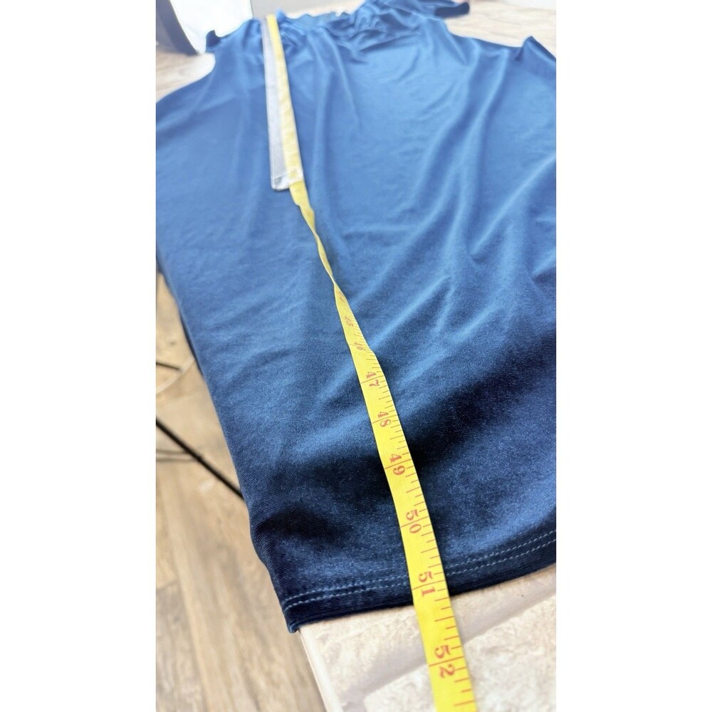 Taylor Womens Dress Blue Velvet  Evening Flare Size 14 - Picture 14 of 15